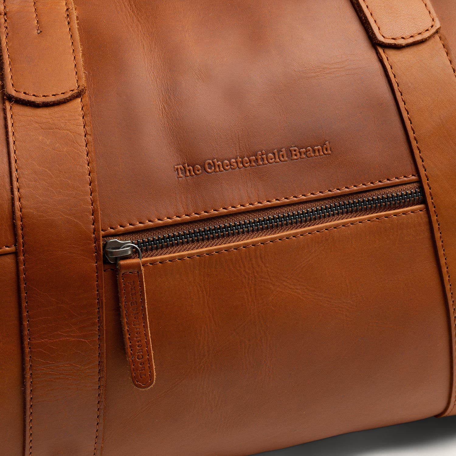 Leren Weekendtas Cognac Portsmouth-II