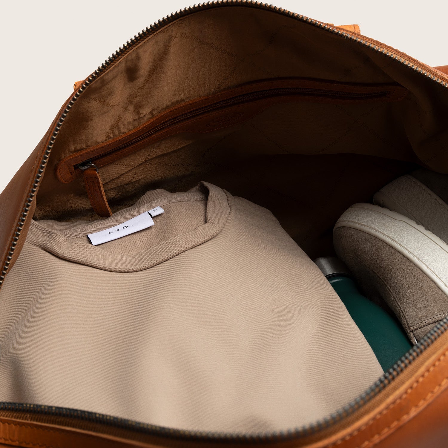 Leren Weekendtas Cognac Portsmouth-II
