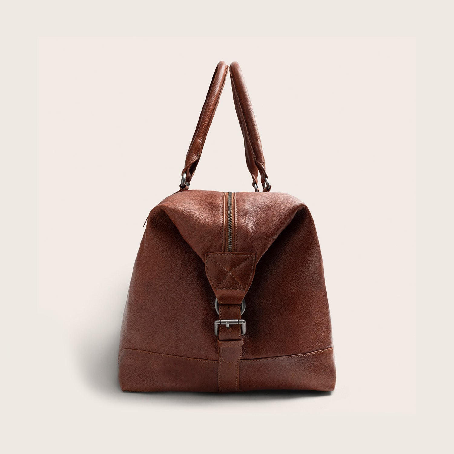 Leren Weekendtas Cognac Amaris