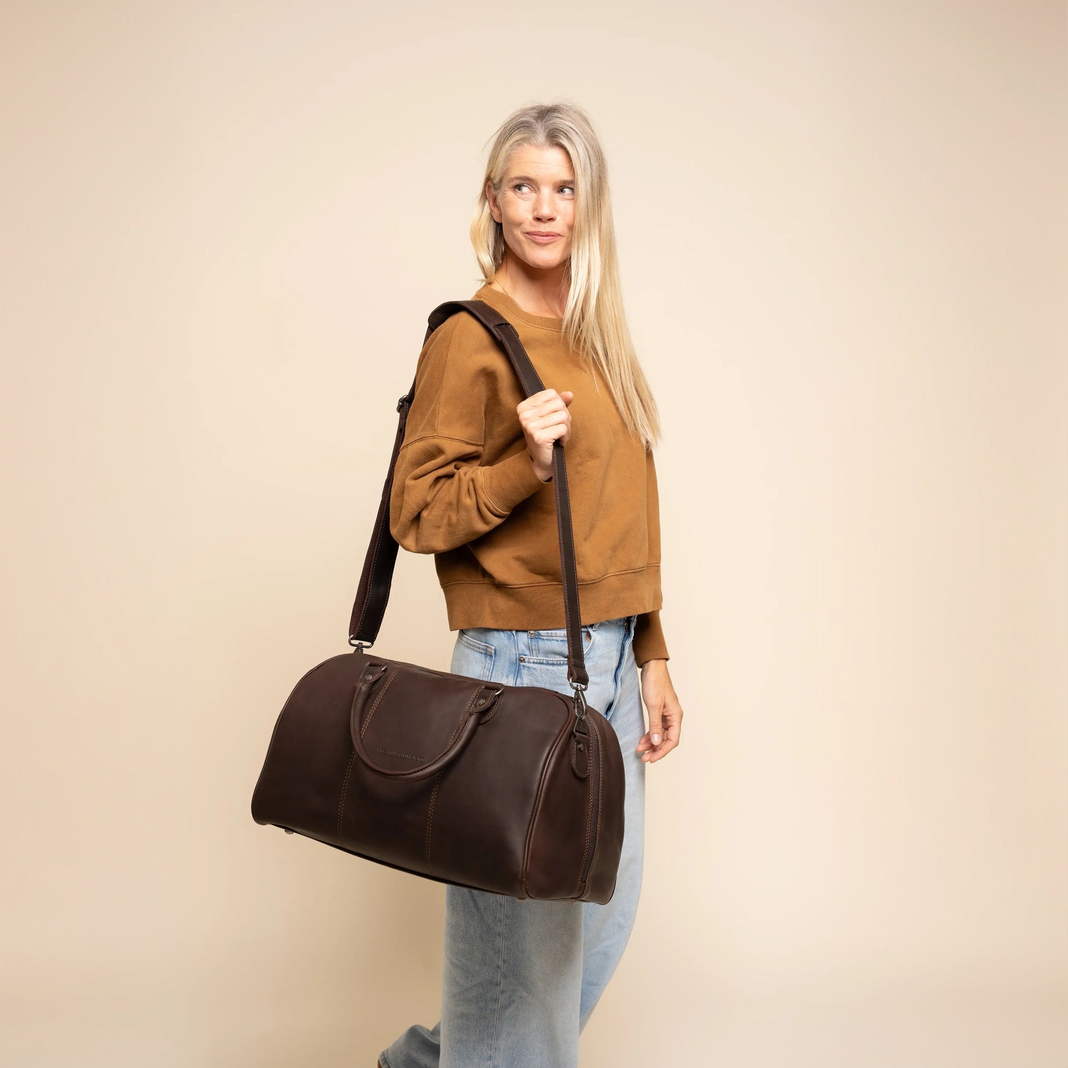 Leren Weekendtas Bruin Liam-II