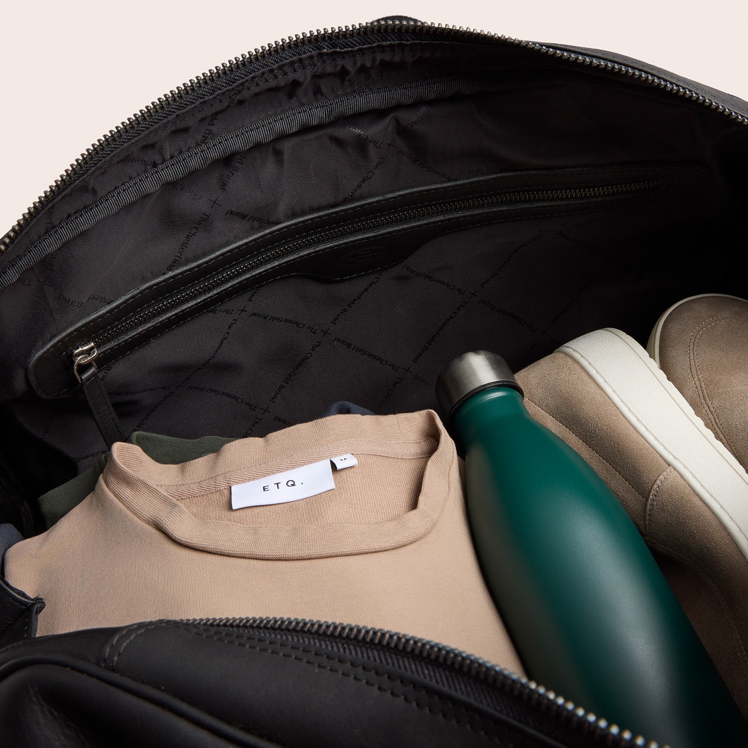 Leren Weekendtas Zwart William-II