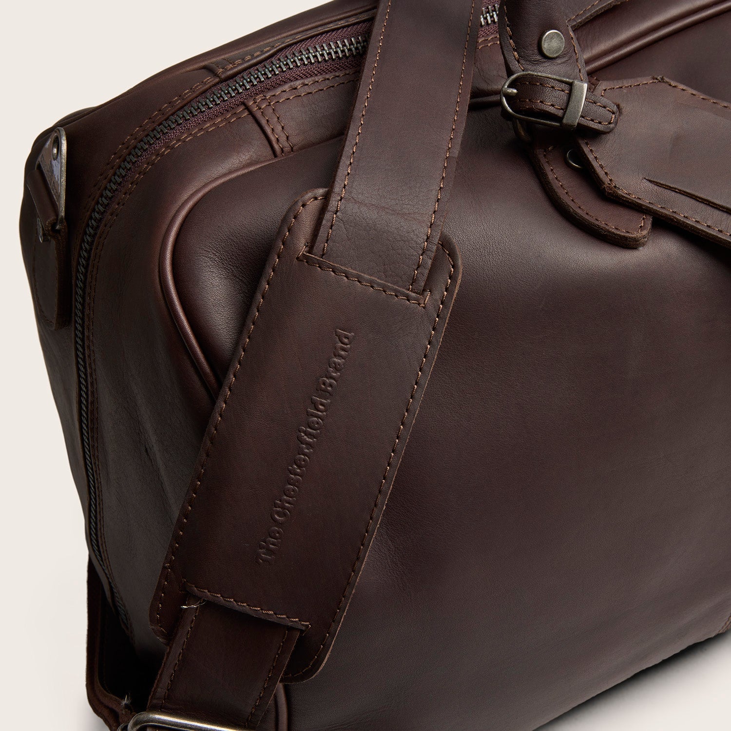Leren Weekendtas Bruin William-II