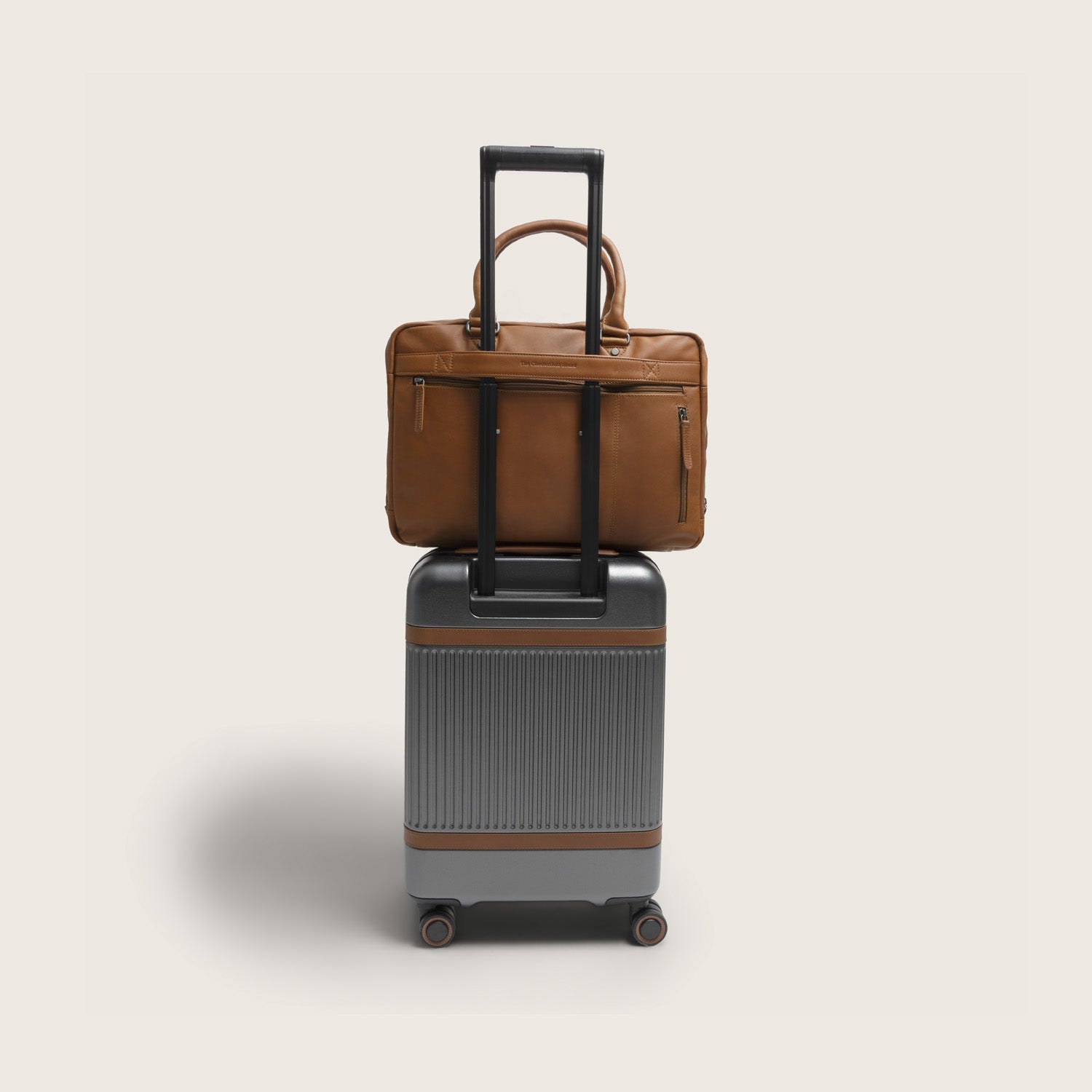 Leren Laptoptas Cognac Boston