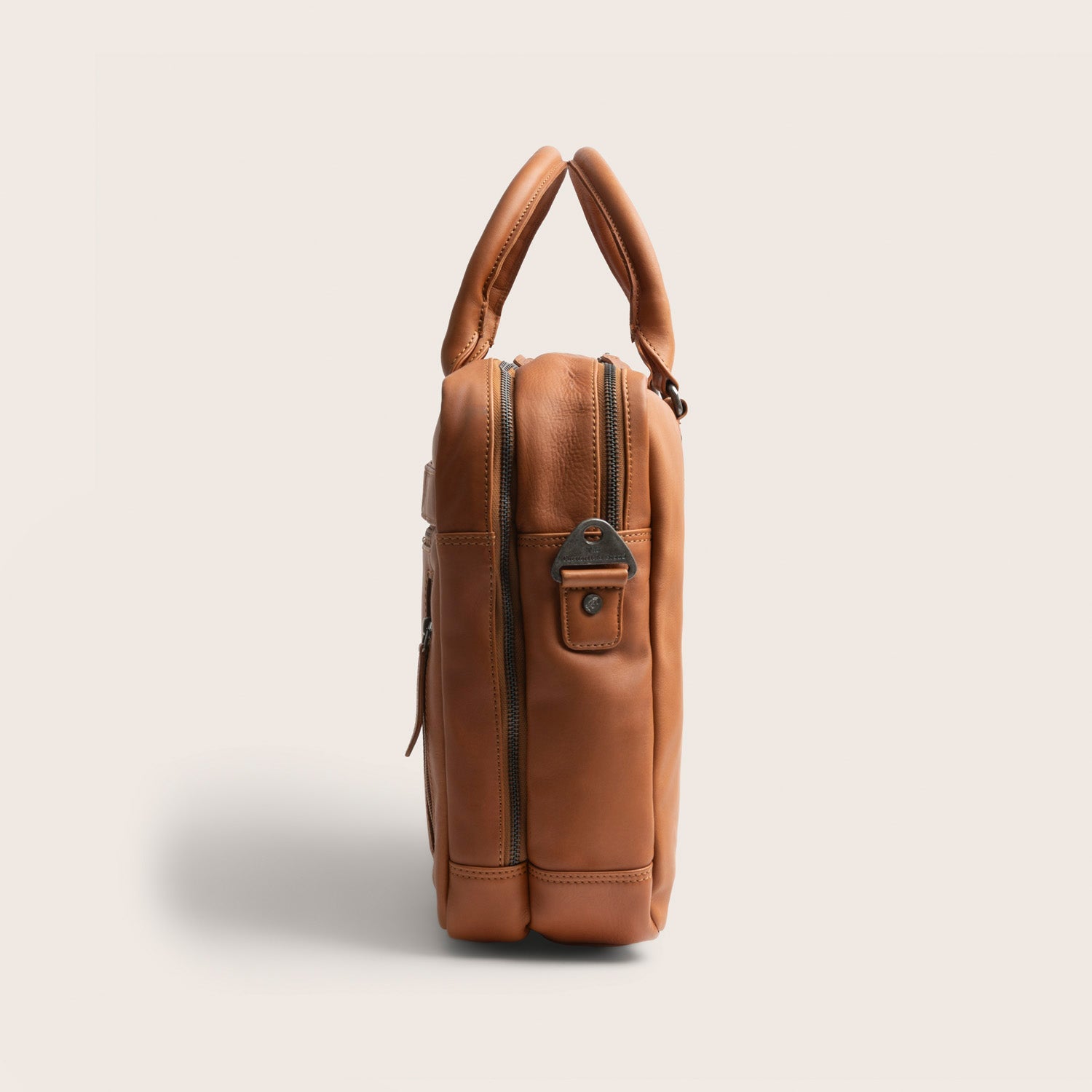 Leren Laptoptas Cognac Boston