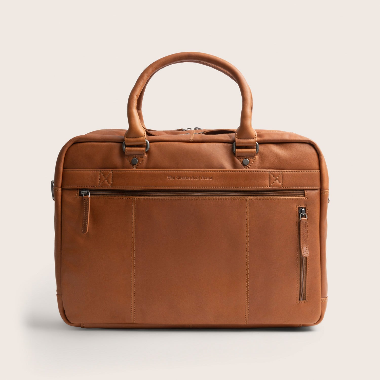 Leren Laptoptas Cognac Boston