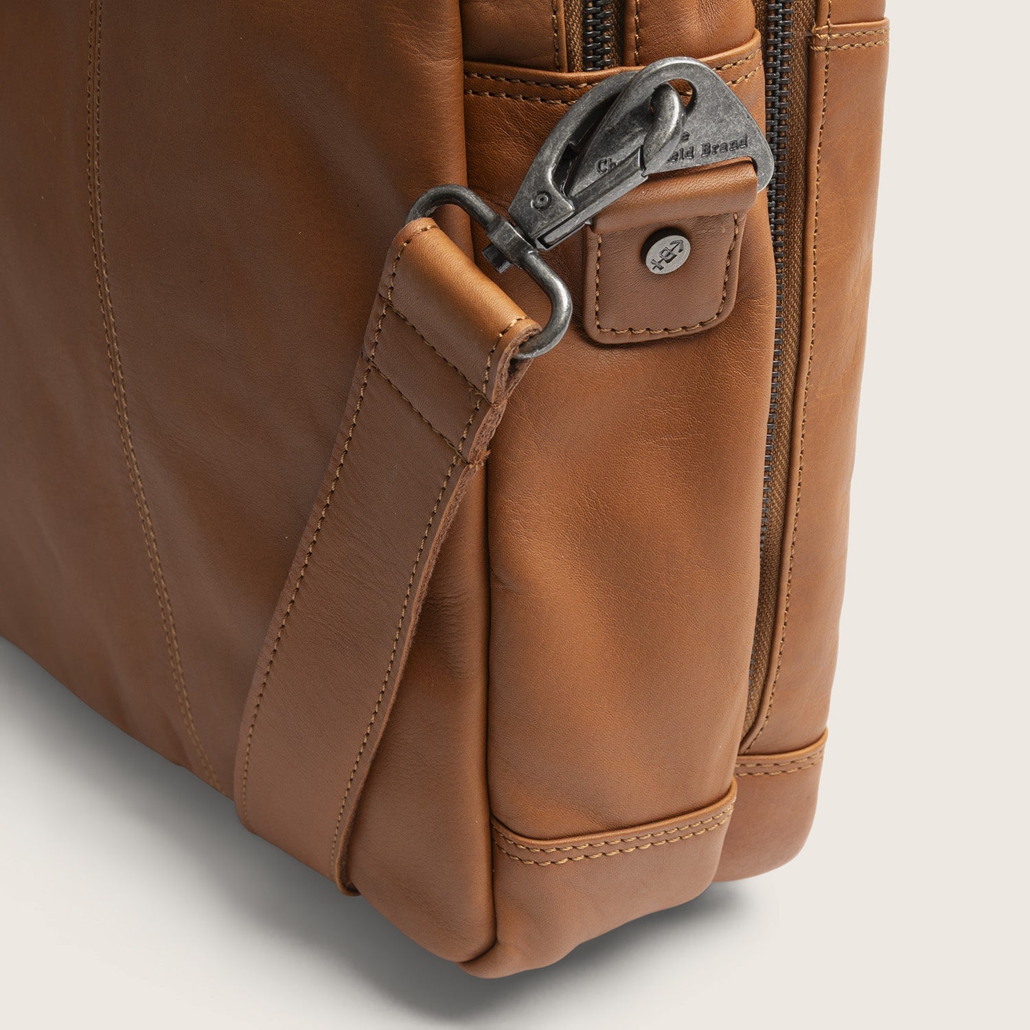 Leren Laptoptas Cognac Boston