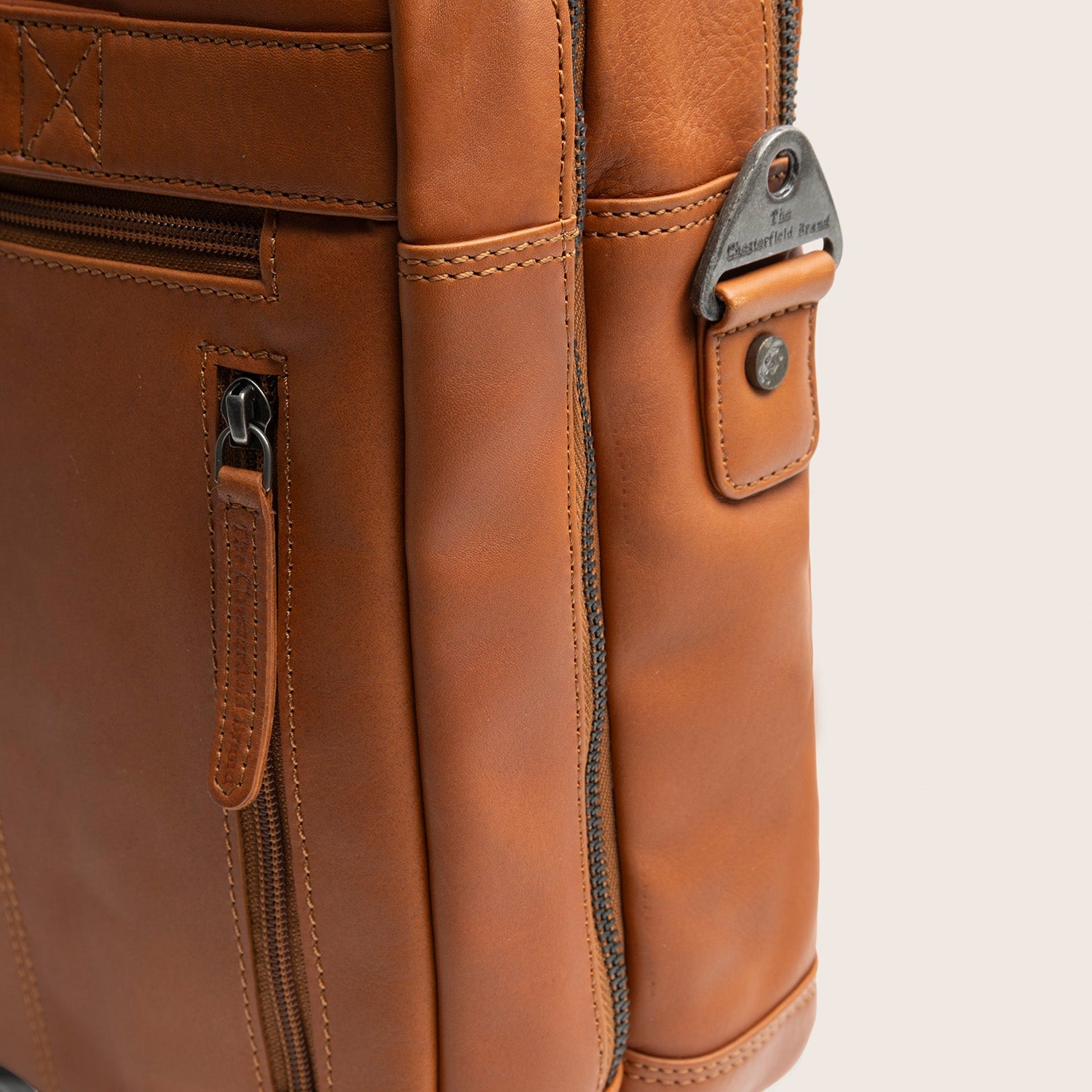 Leren Laptoptas Cognac Boston