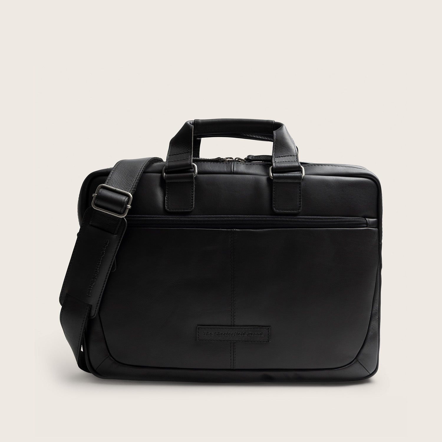 Leren Laptoptas Zwart Seth