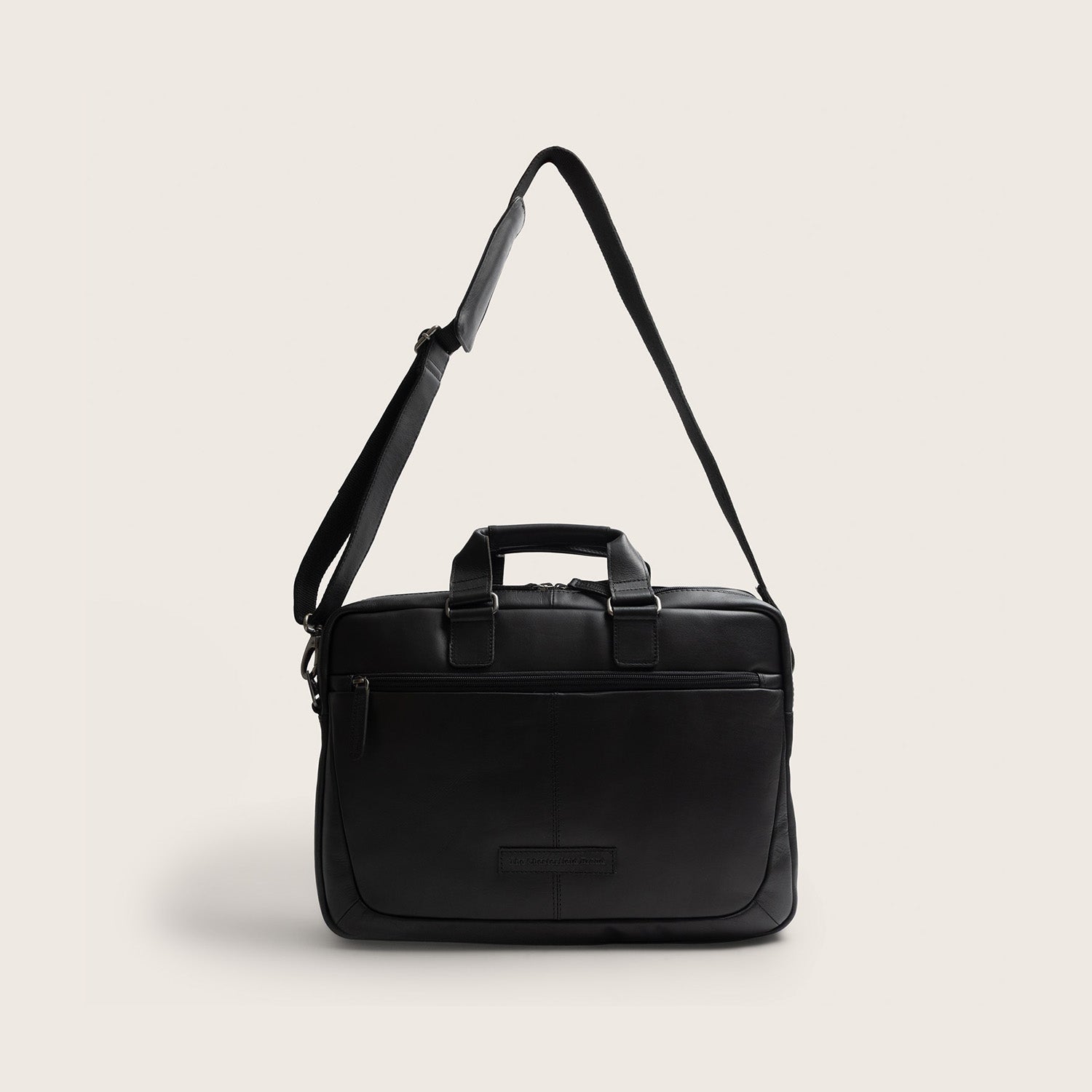 Leren Laptoptas Zwart Seth
