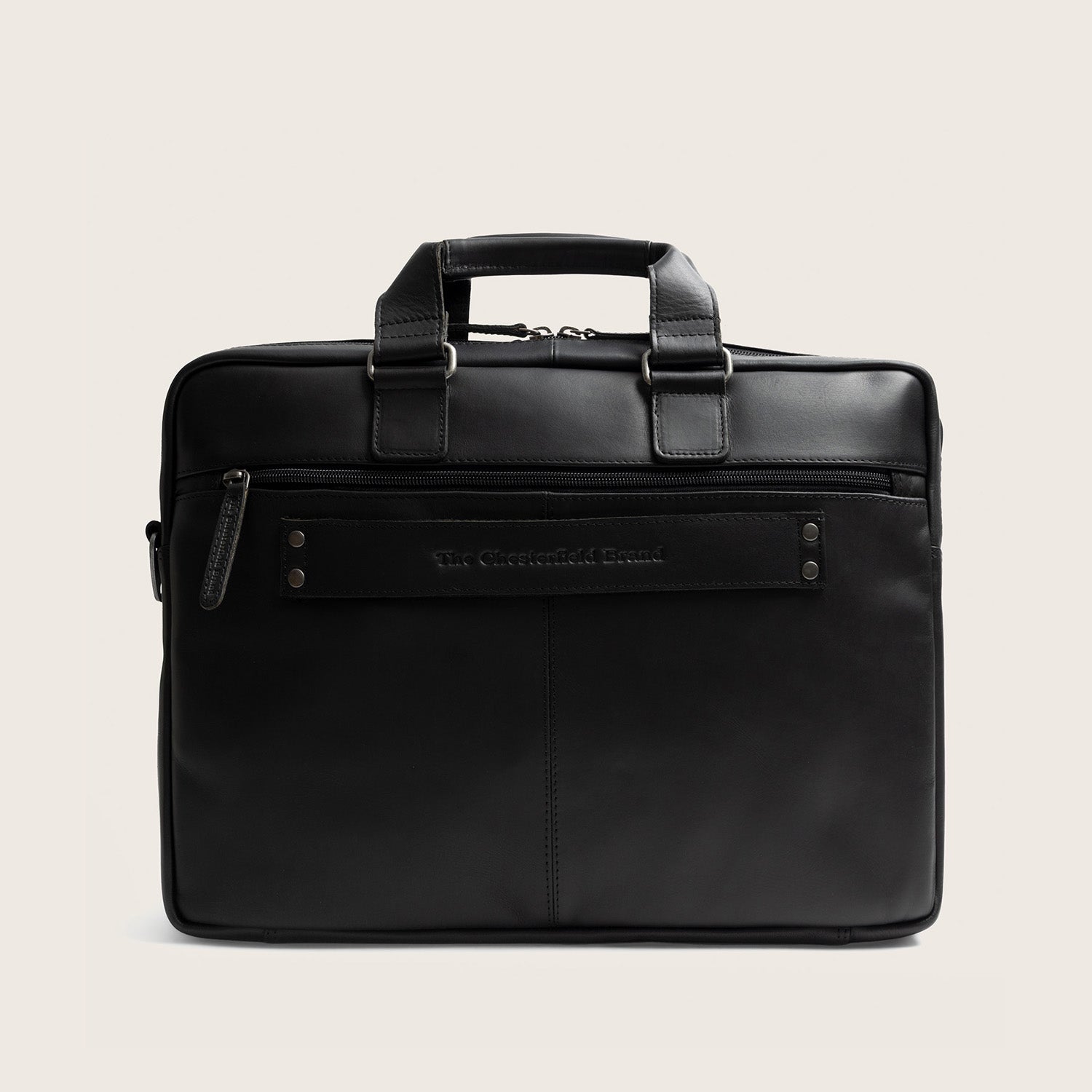 Leren Laptoptas Zwart Seth