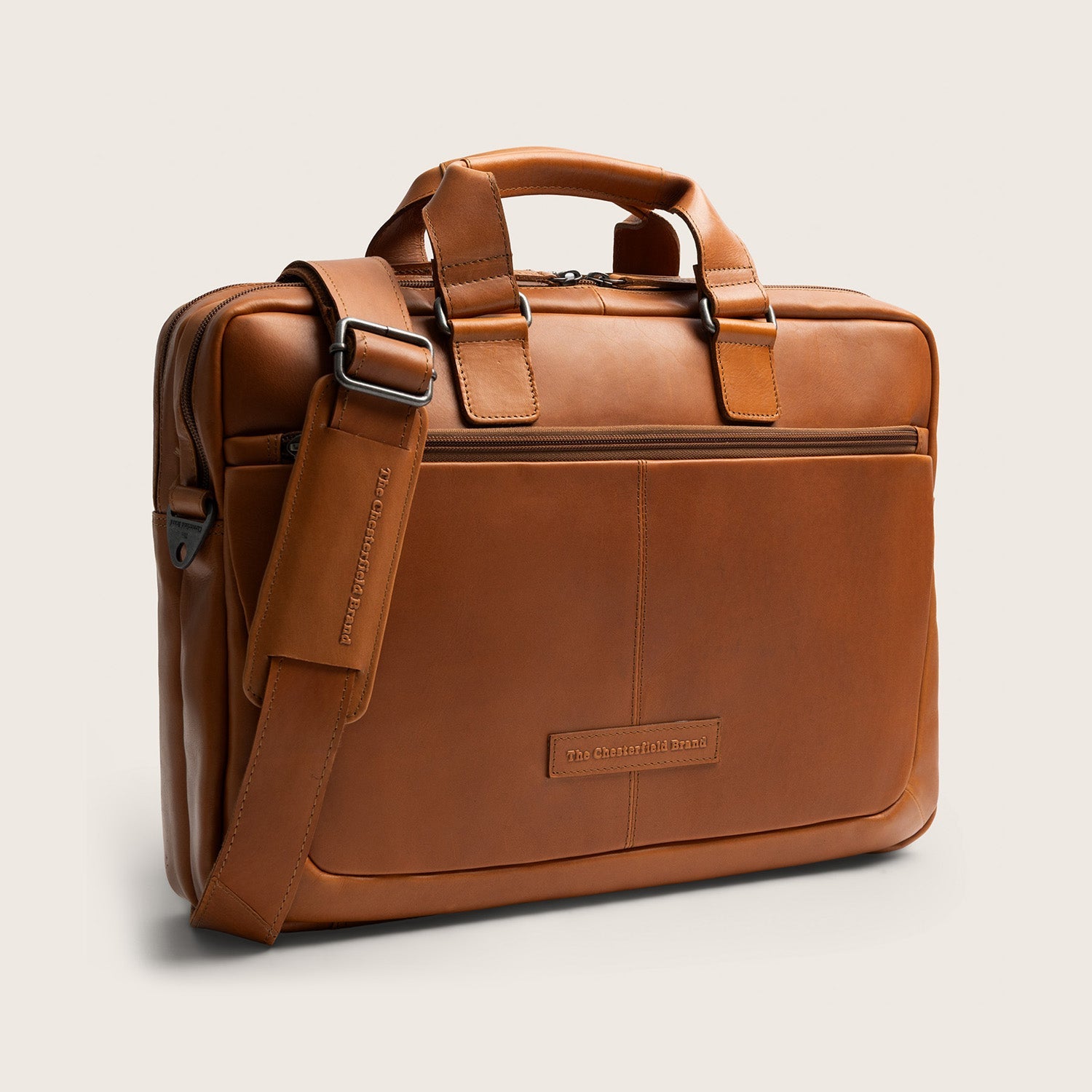 Leren Laptoptas Cognac Seth