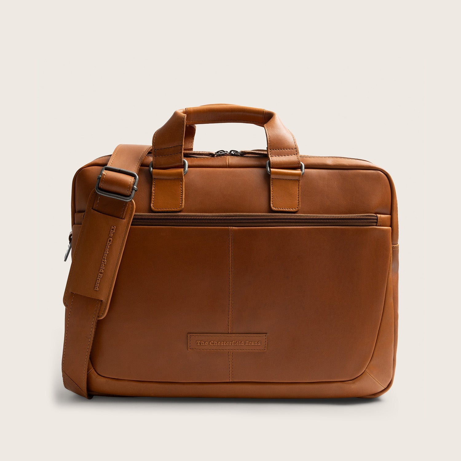 Leren Laptoptas Cognac Seth