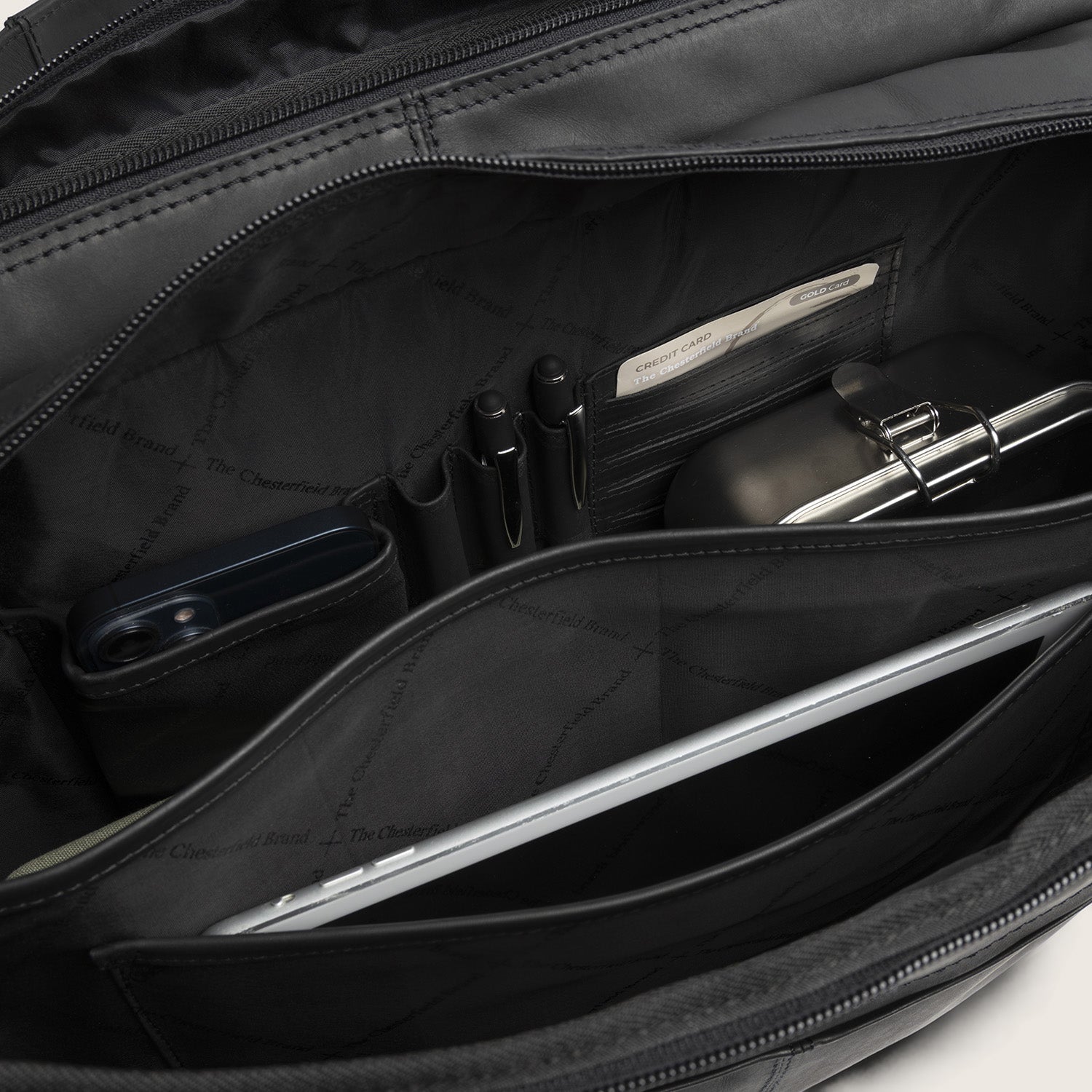 Leren Laptoptas Zwart Ryan
