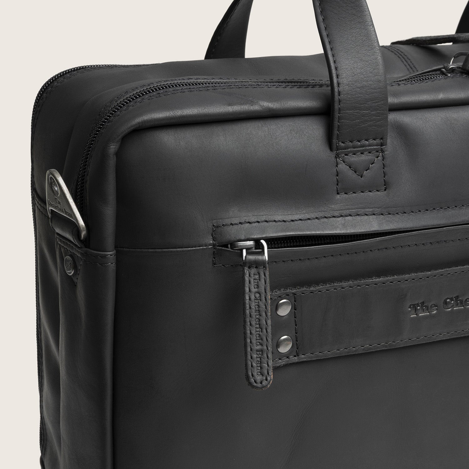 Leren Laptoptas Zwart Ryan