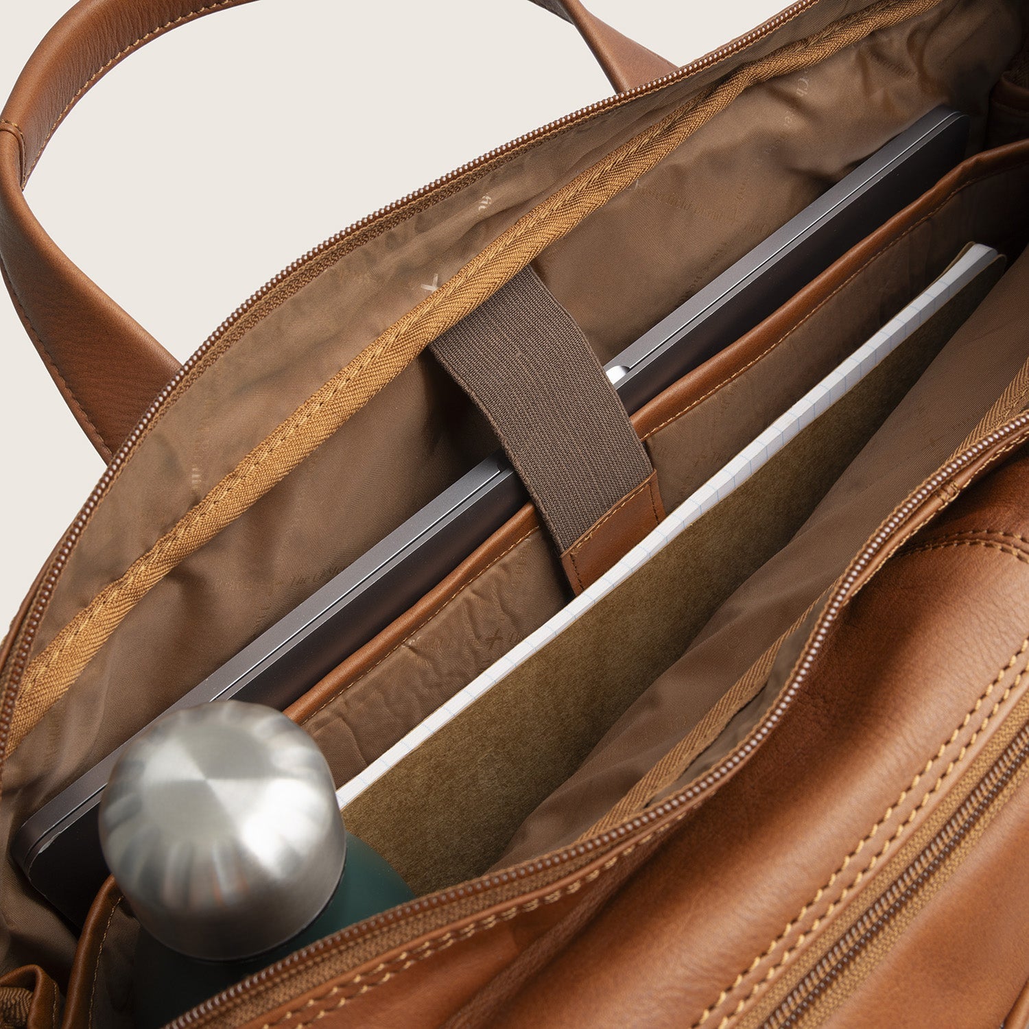 Leren Laptoptas Cognac Ryan