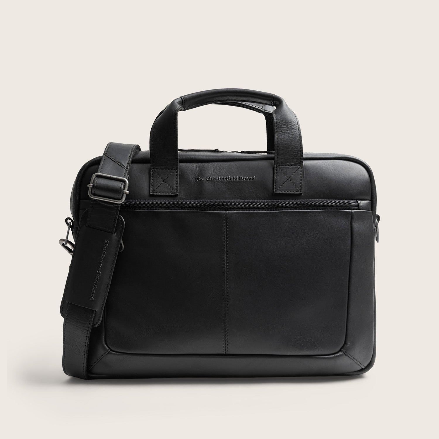 Leren Laptoptas Zwart Calvi
