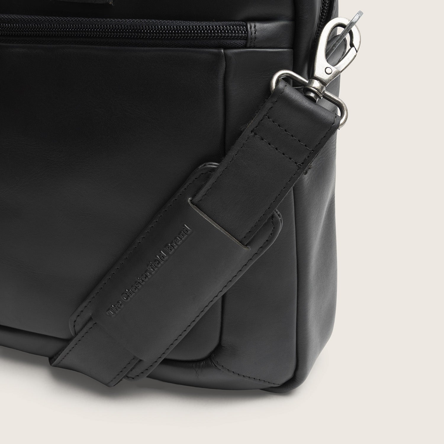 Leren Laptoptas Zwart Calvi