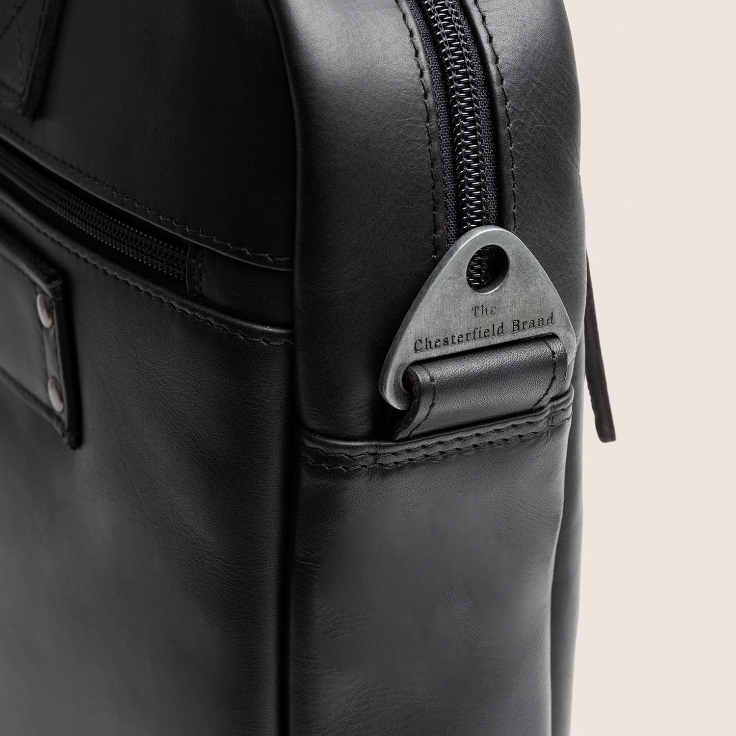 Leren Laptoptas Zwart Calvi