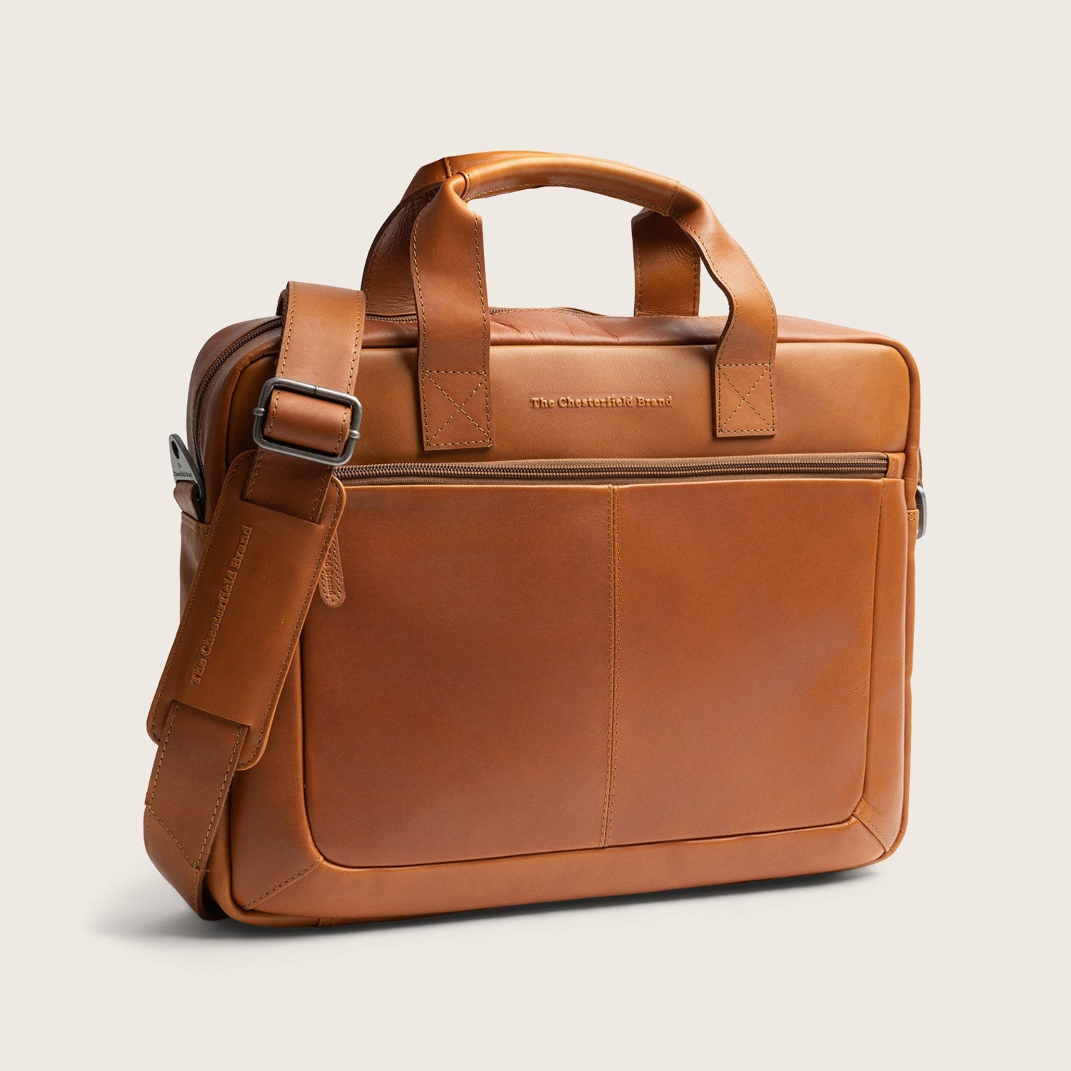 Leren Laptoptas Cognac Calvi