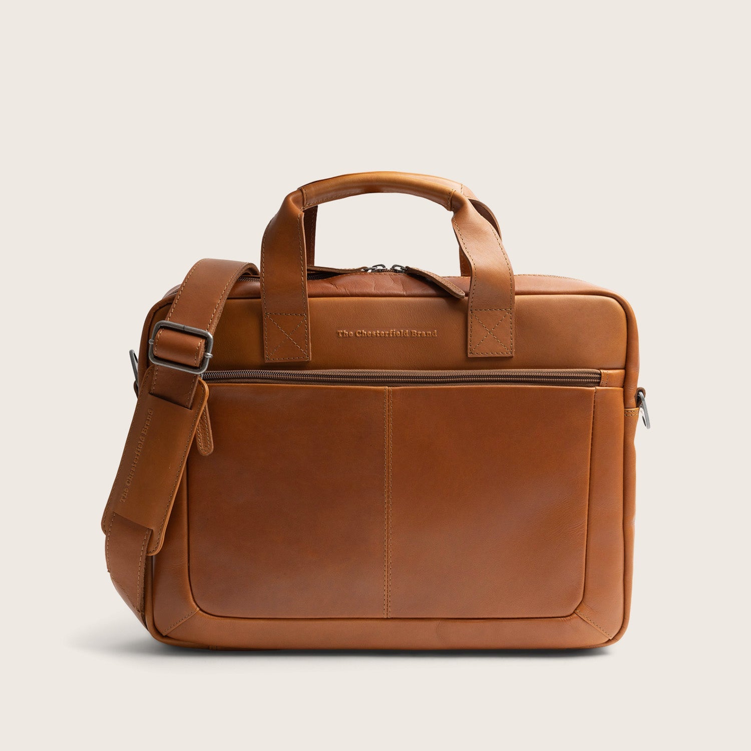 Leren Laptoptas Cognac Calvi