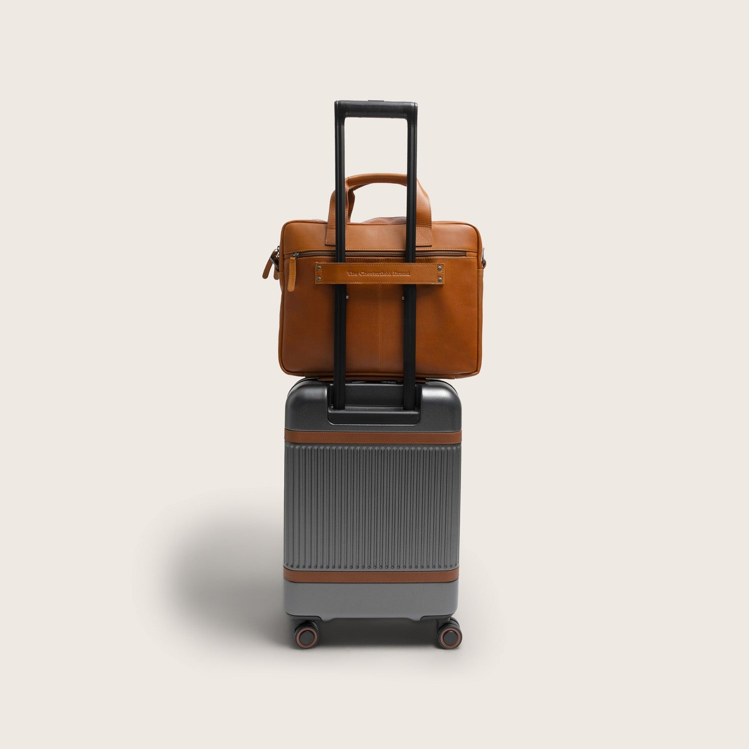 Leren Laptoptas Cognac Calvi