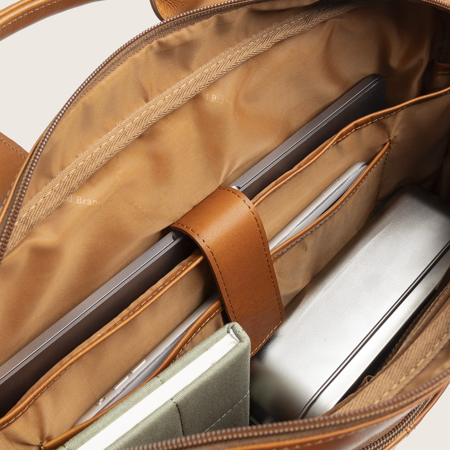 Leren Laptoptas Cognac Calvi