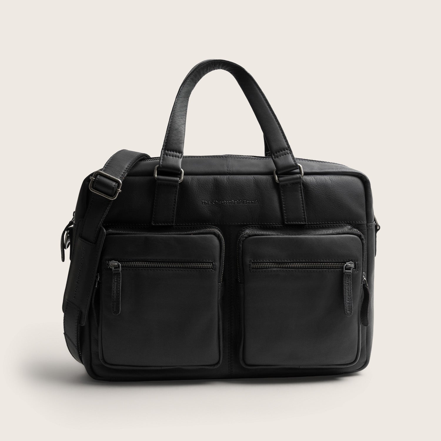 Leren Laptoptas Zwart Misha