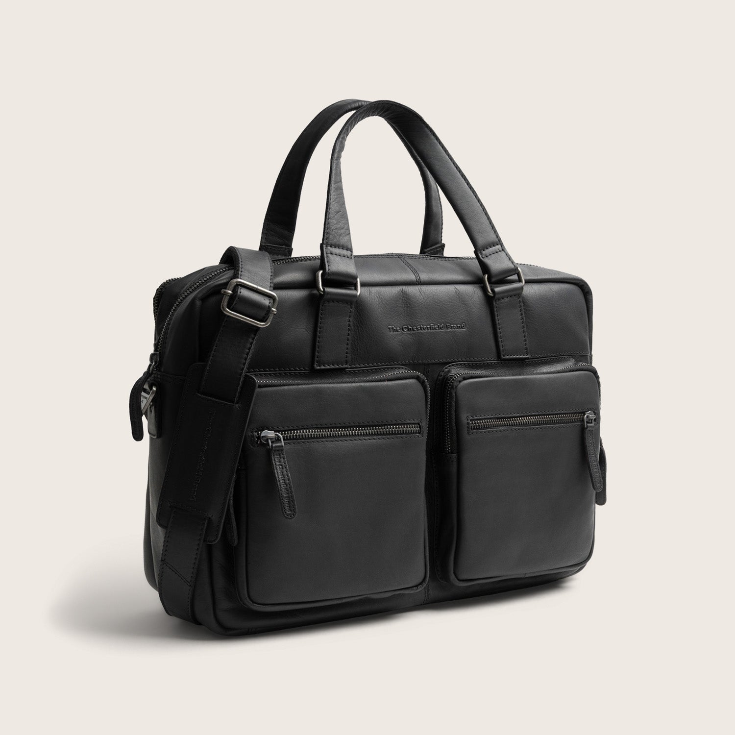 Leren Laptoptas Zwart Misha