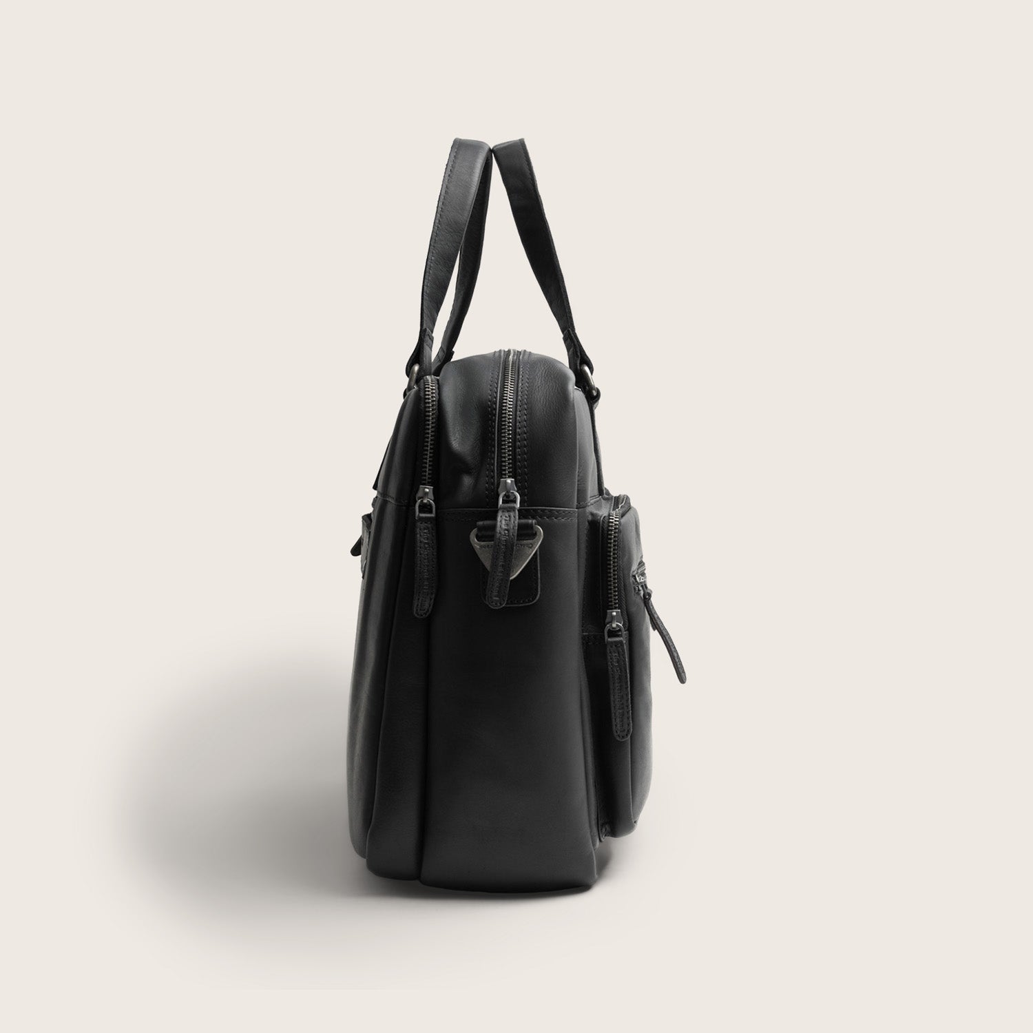 Leren Laptoptas Zwart Misha