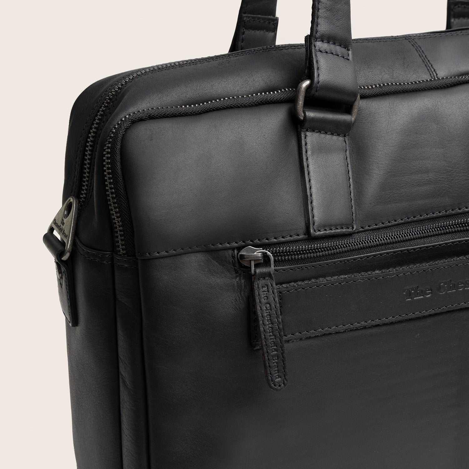 Leren Laptoptas Zwart Misha