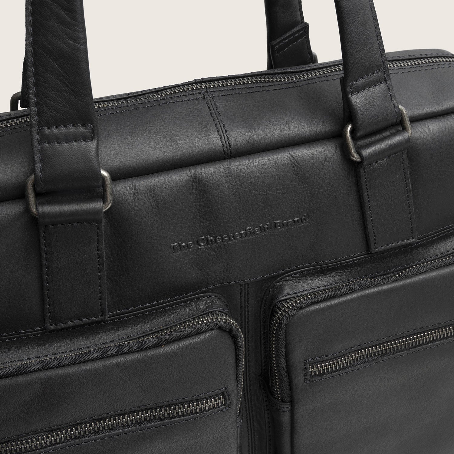Leren Laptoptas Zwart Misha