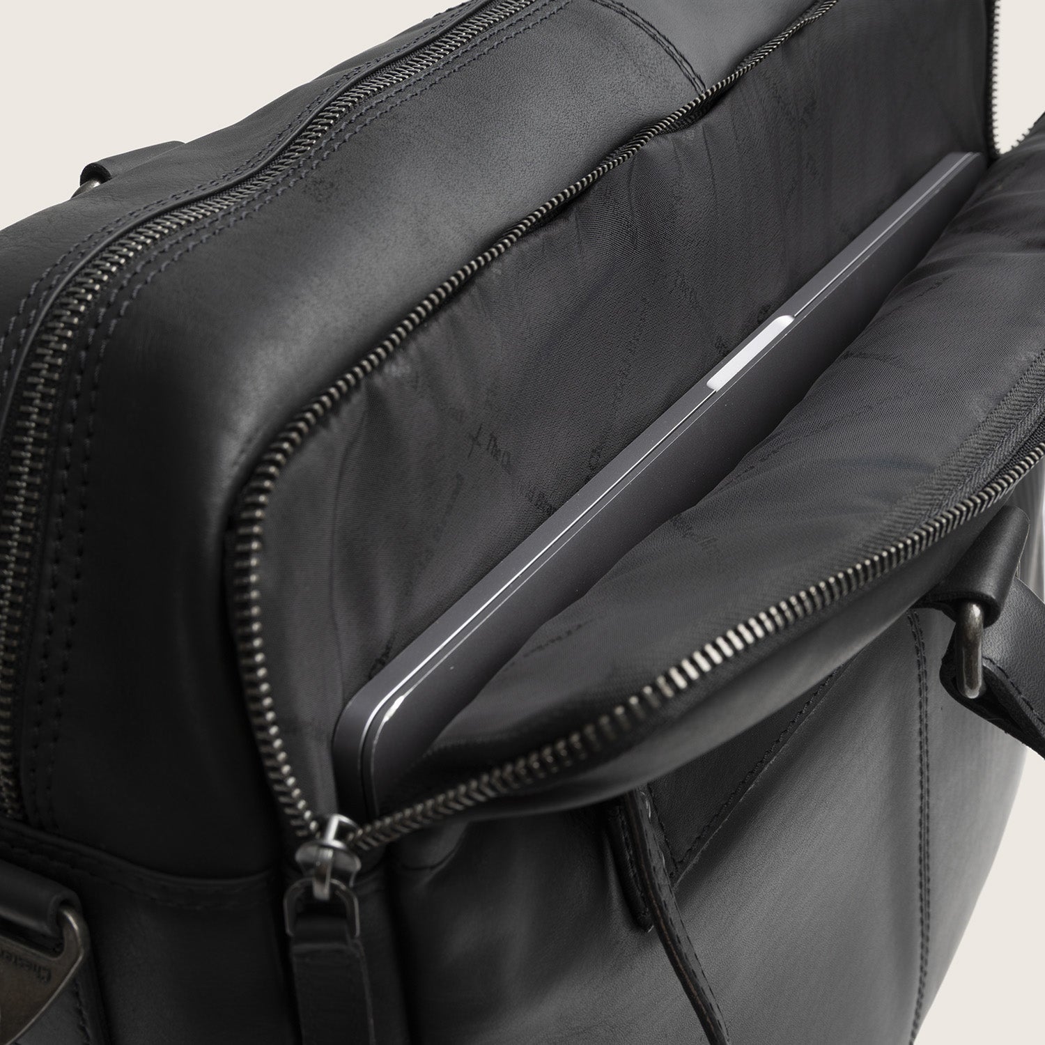 Leren Laptoptas Zwart Misha