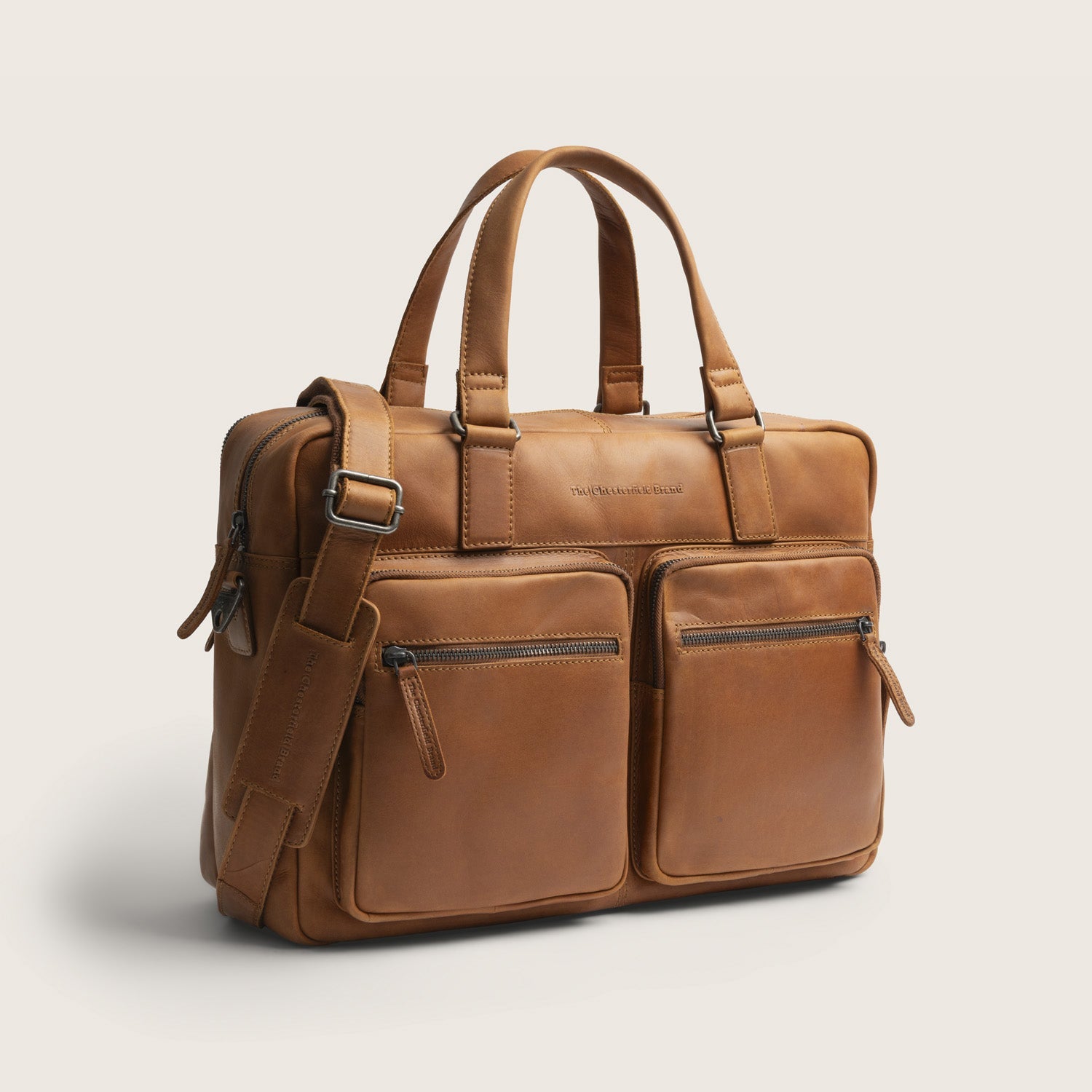 Leren Laptoptas Cognac Misha