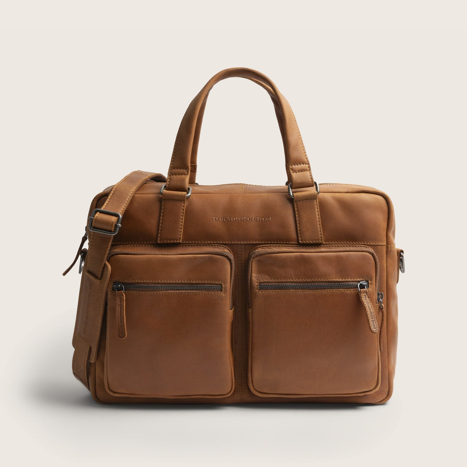 Leren Laptoptas Cognac Misha