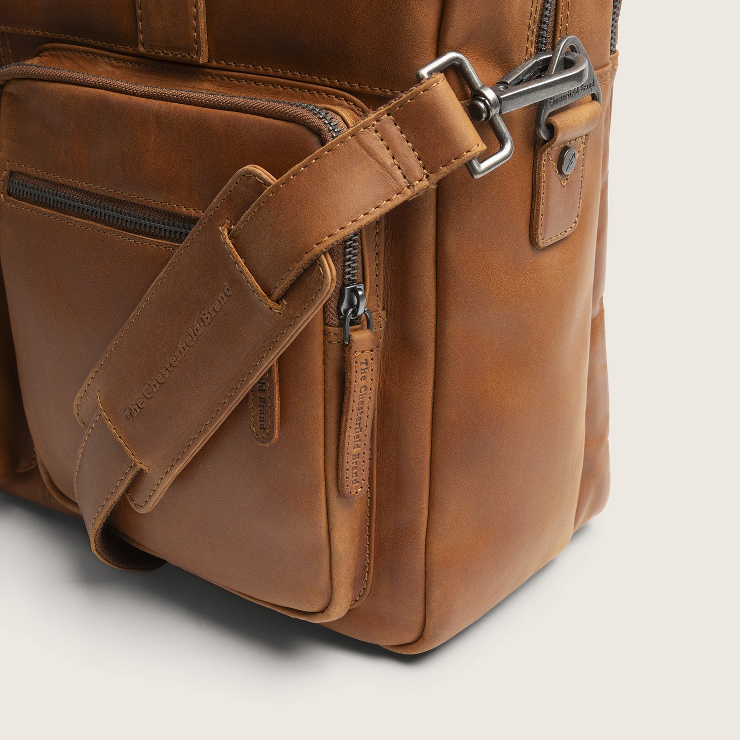 Leren Laptoptas Cognac Misha