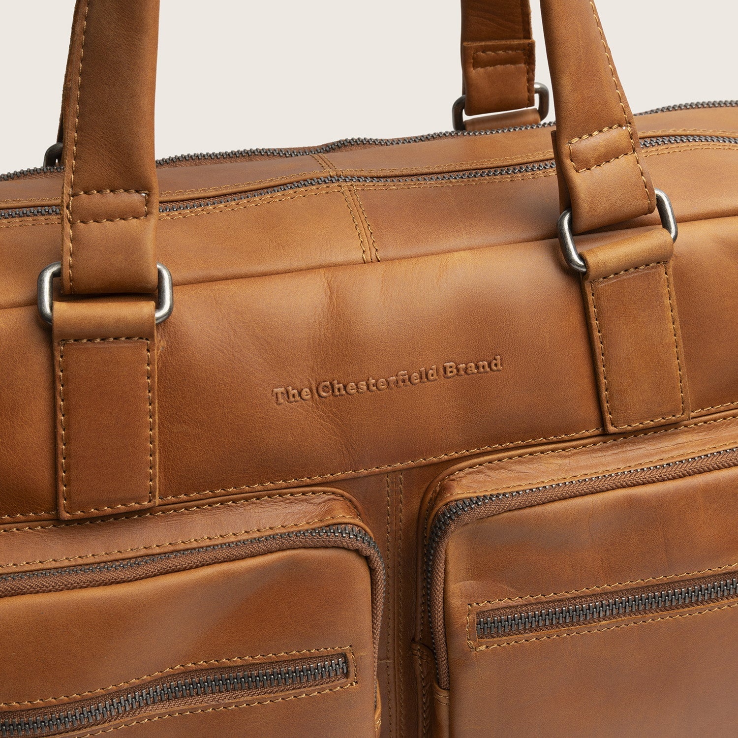 Leren Laptoptas Cognac Misha