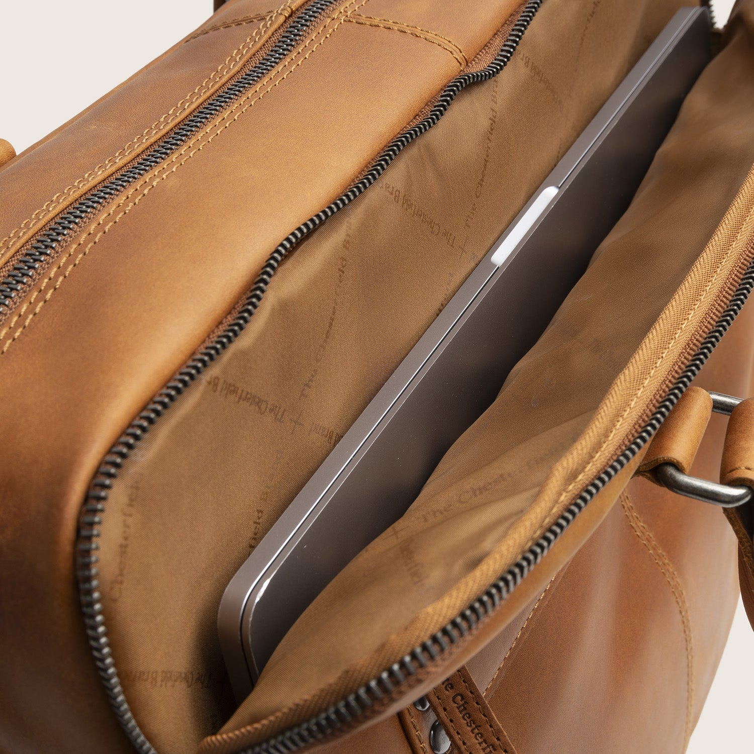 Leren Laptoptas Cognac Misha