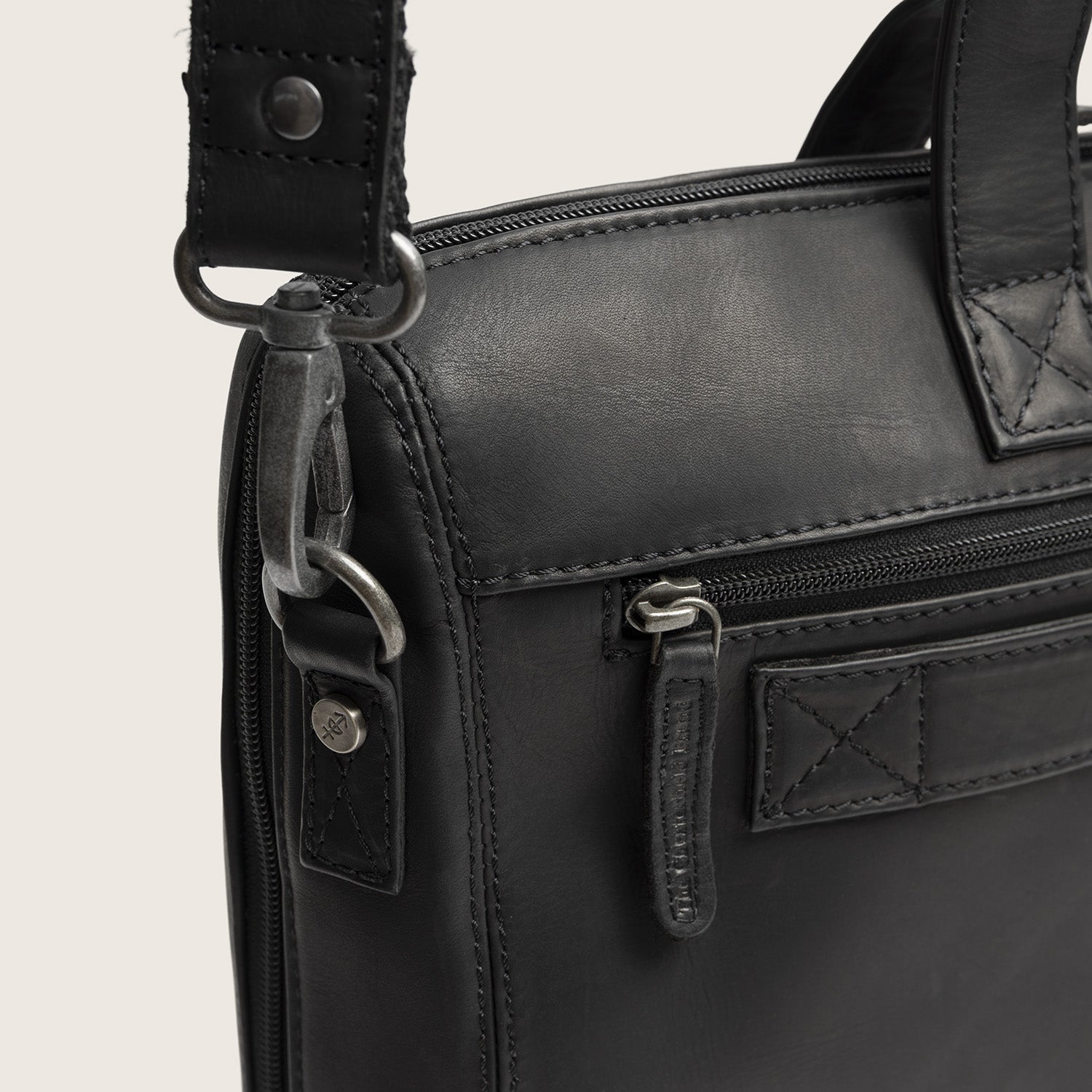 Leren Laptoptas Zwart Levanto