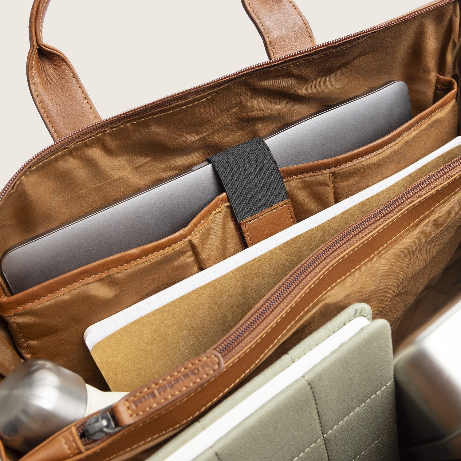 Leren Laptoptas Cognac Levanto