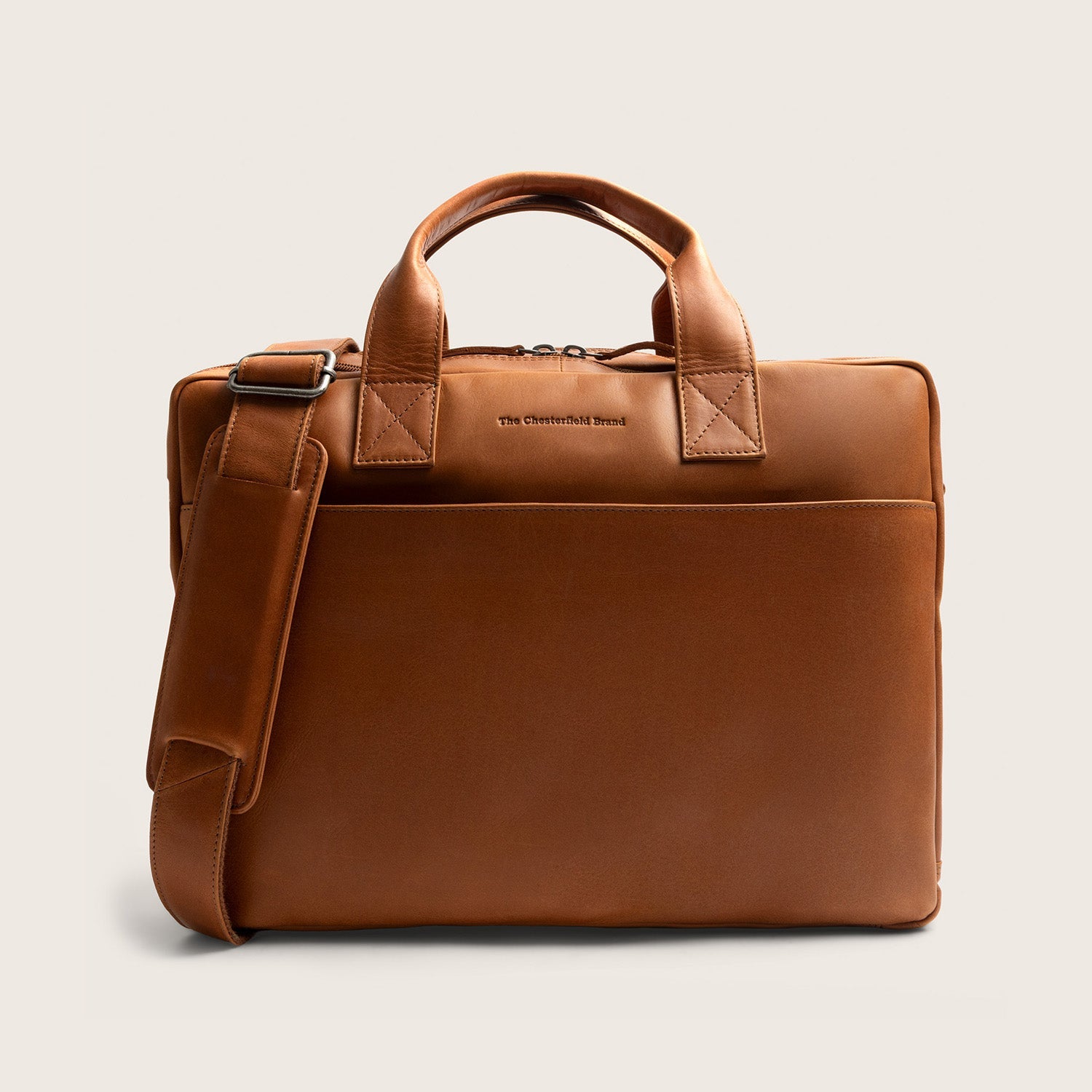 Leren Laptoptas Cognac Frazer