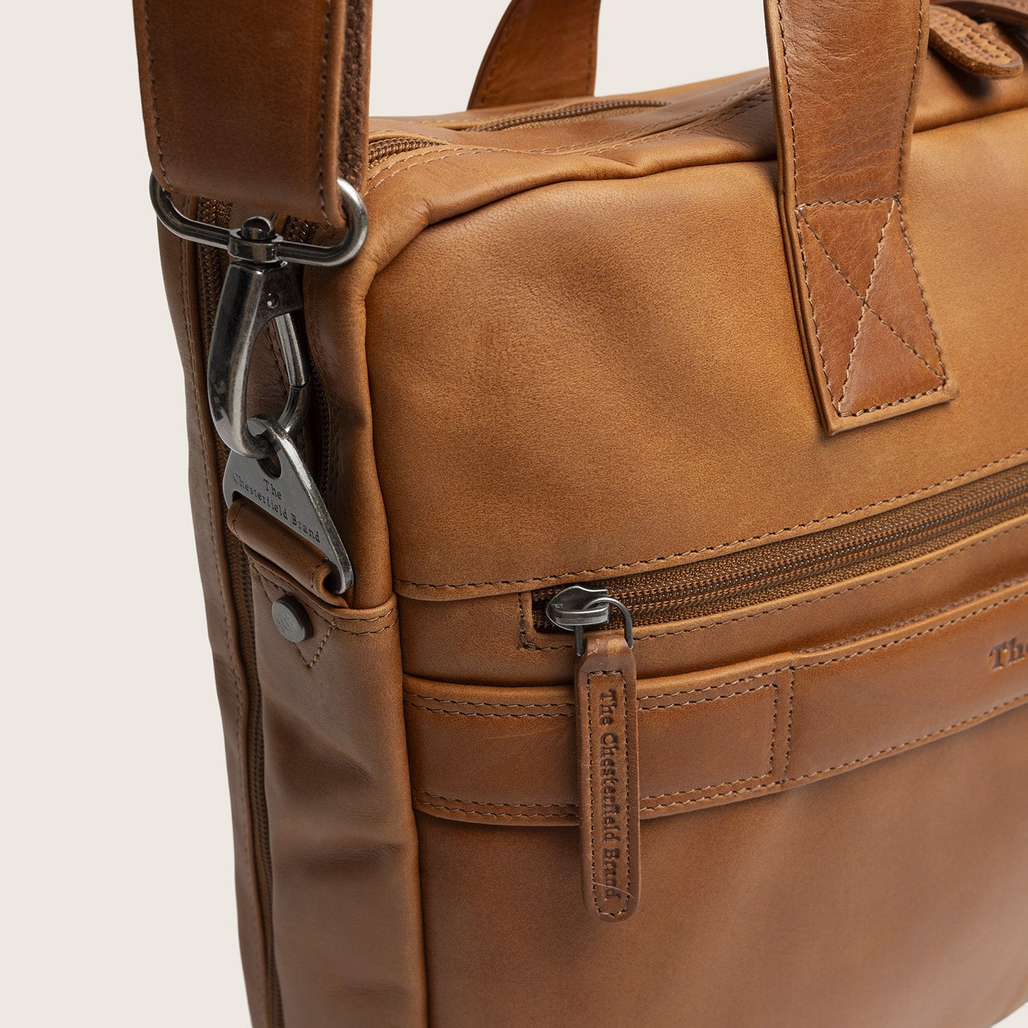 Leren Laptoptas Cognac Frazer