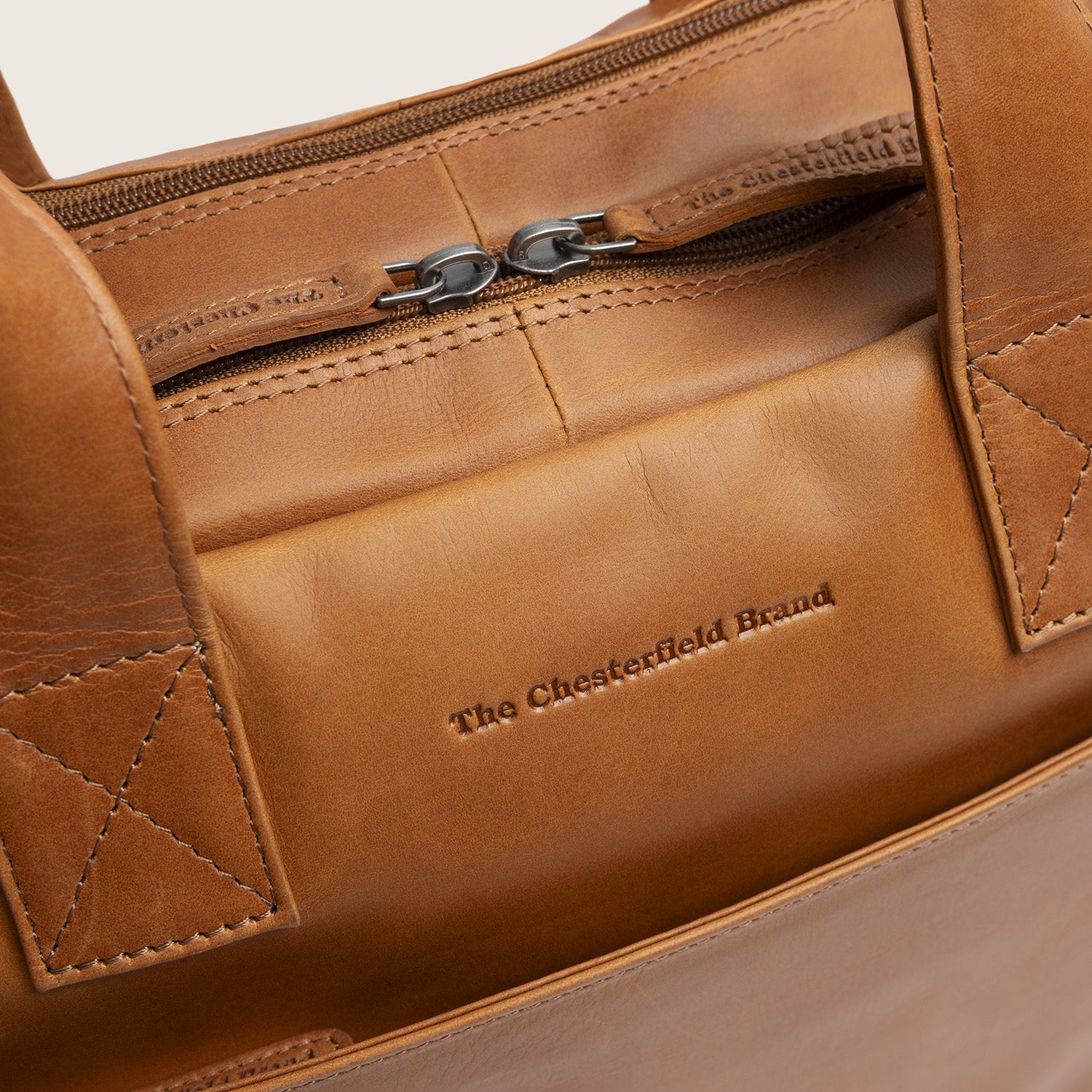 Leren Laptoptas Cognac Frazer