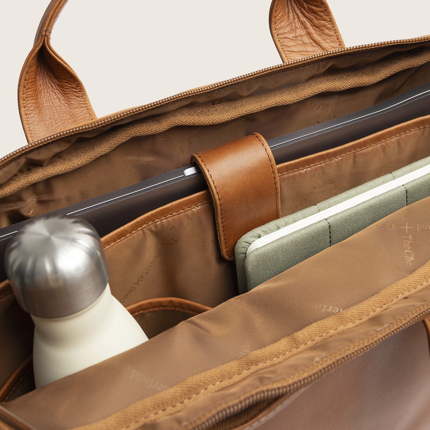 Leren Laptoptas Cognac Frazer