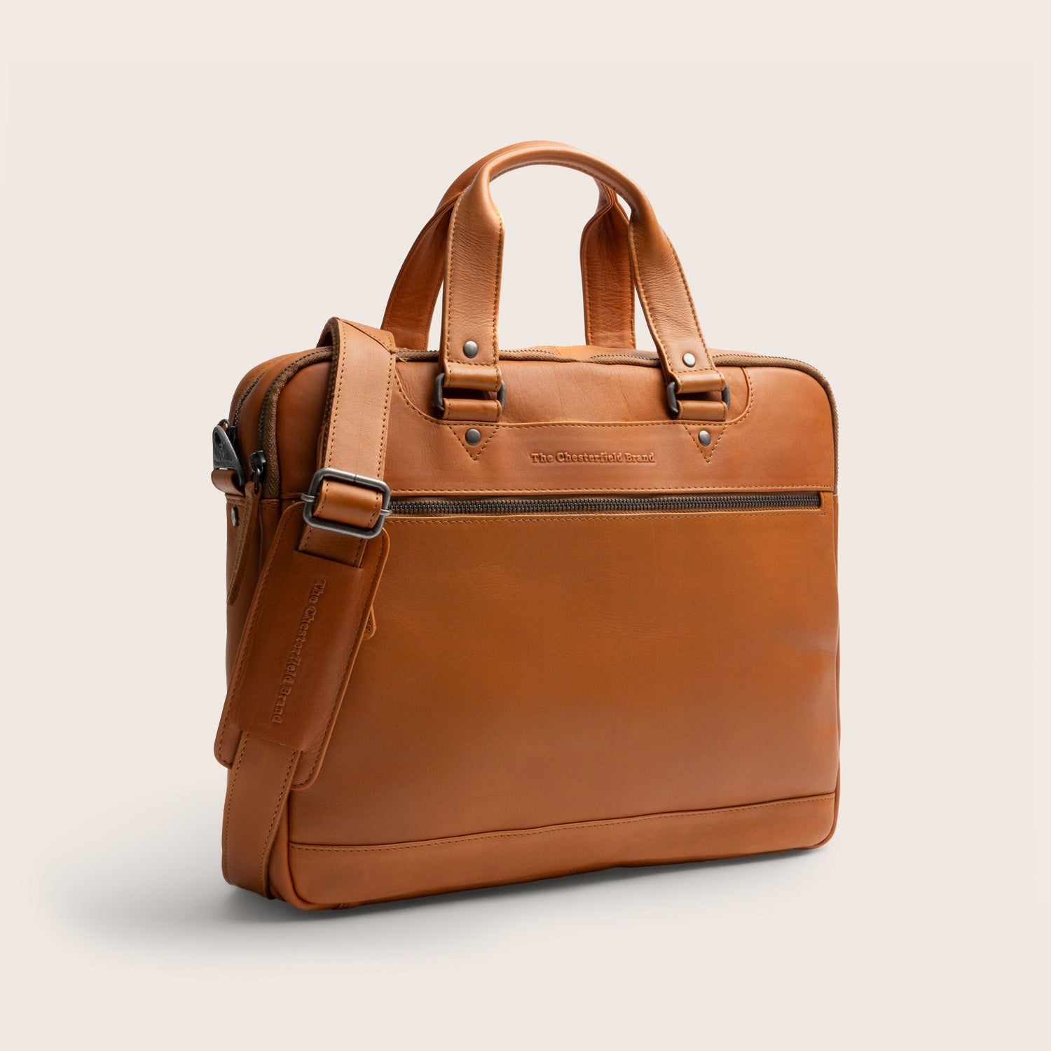 Leren Laptoptas Cognac Montara