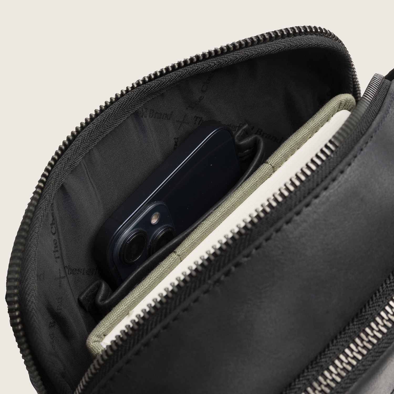 Leren Crossbody Tas Zwart Alva