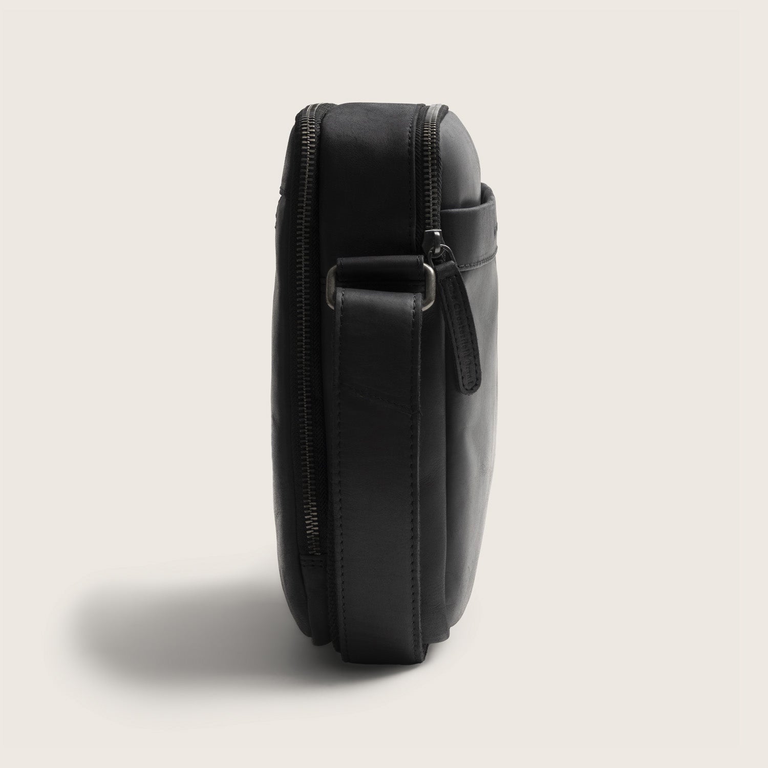 Leren Crossbody Tas Zwart Alva
