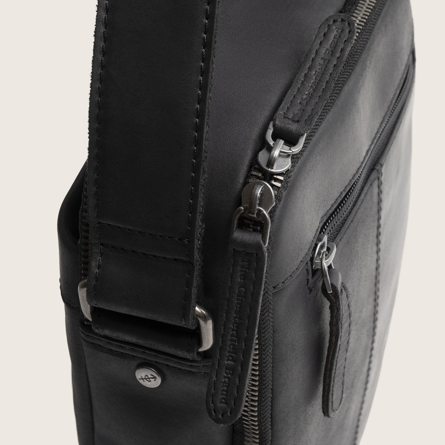 Leren Crossbody Tas Zwart Alva