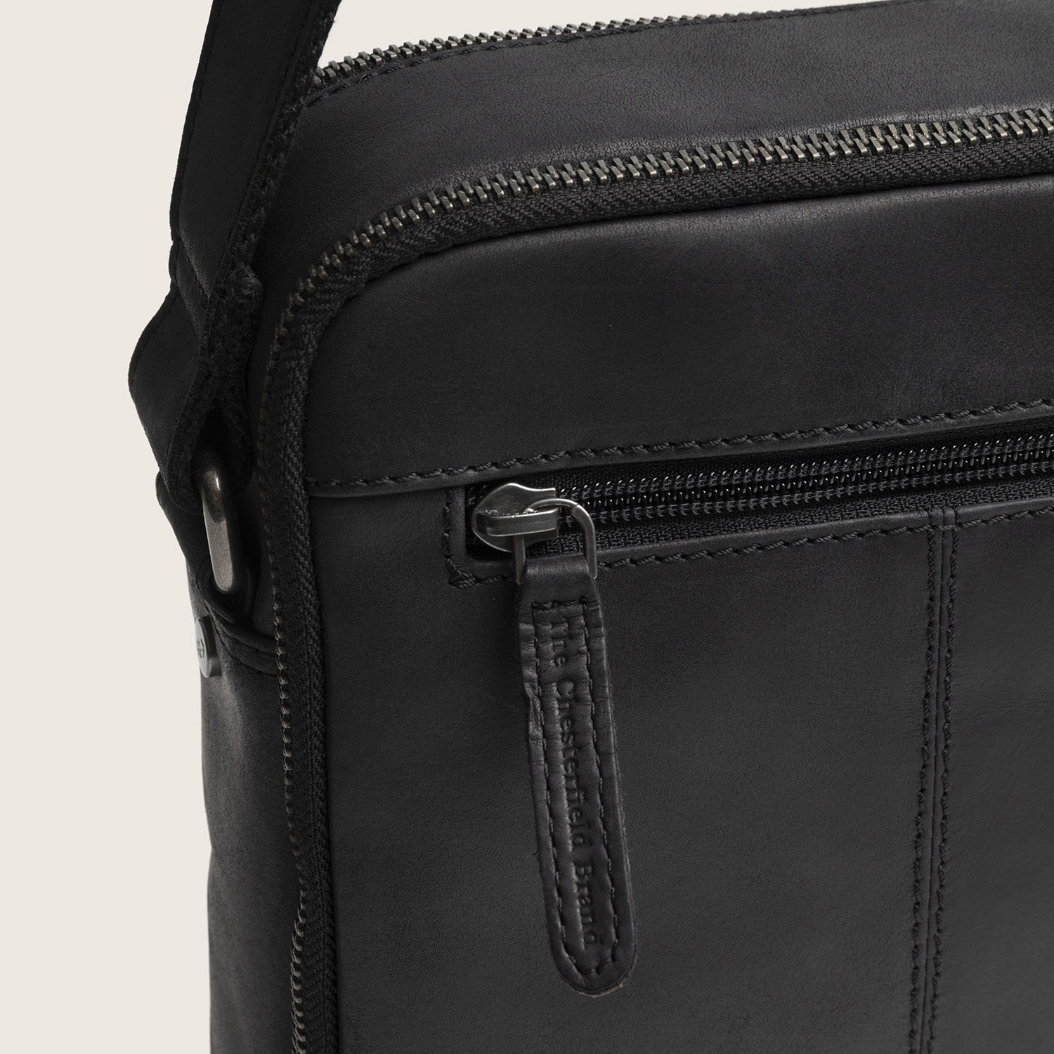 Leren Crossbody Tas Zwart Alva