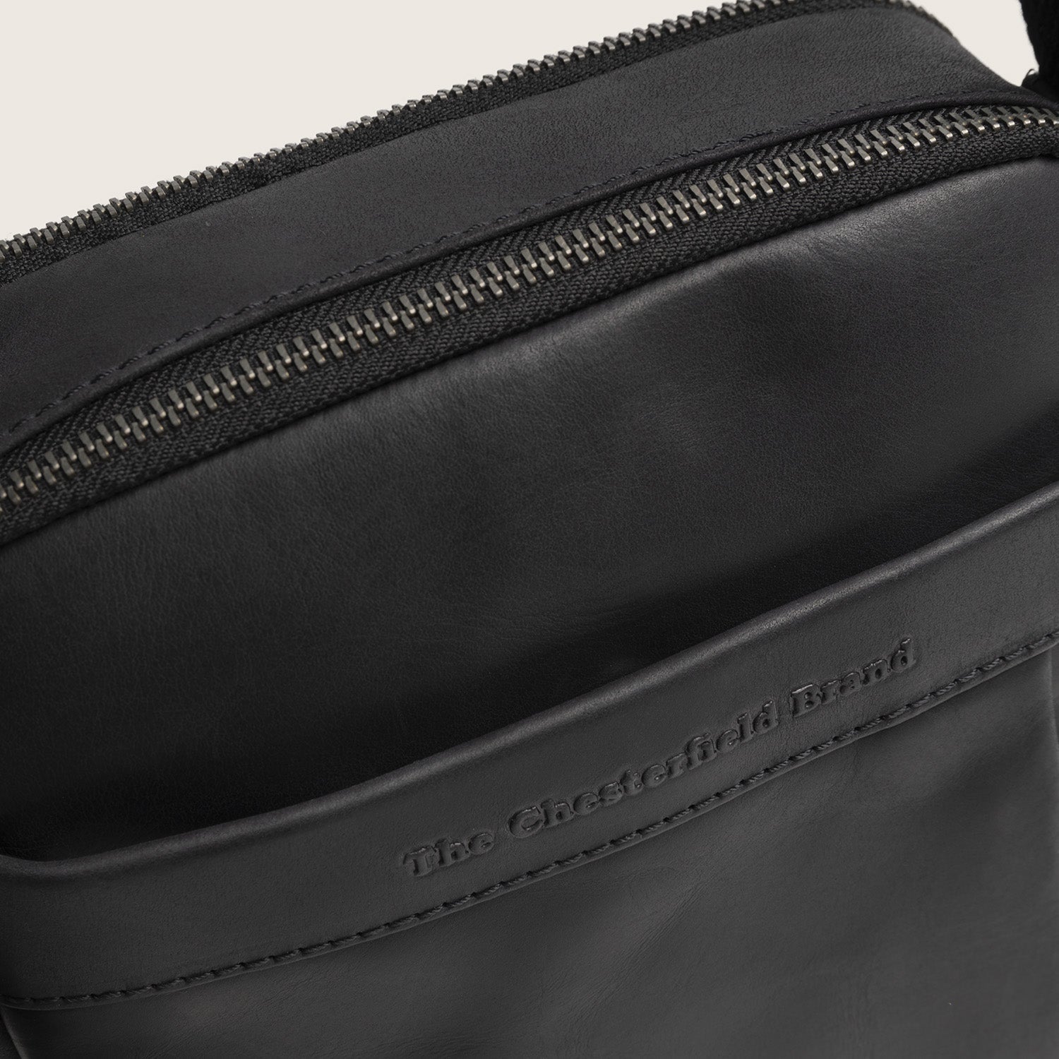 Leren Crossbody Tas Zwart Alva