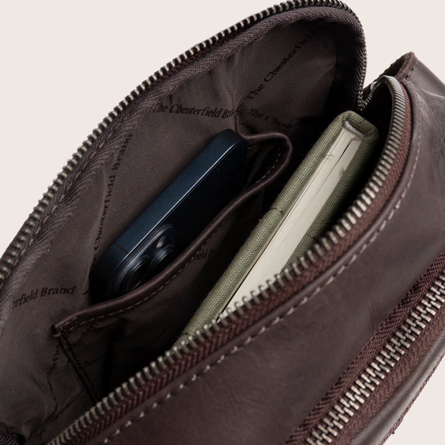 Leren Crossbody Tas Bruin Alva